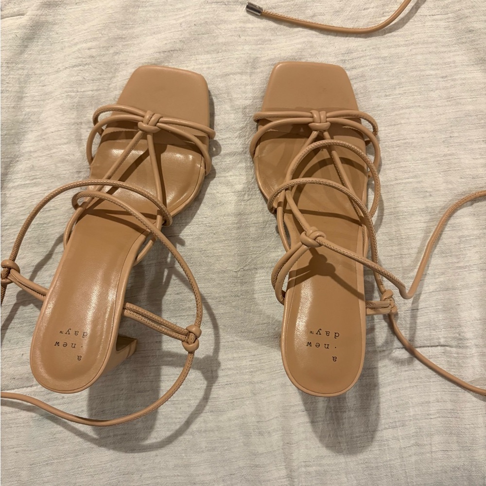 Elegant Tan Strappy Heels